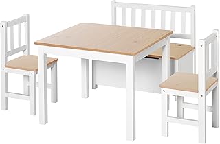 Qaba Kids 4-Piece Table Set