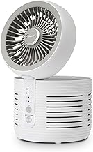Crane 2-in-1 Air Purifier and Desk Fan Combo - Ideal for Office, Night Stand, Dorm, or Small Bedroom - HEPA Filter
