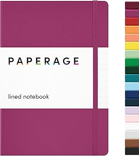 PAPERAGE Raspberry Lined Journal