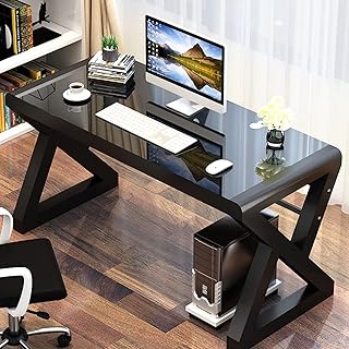 SAMERY Modern Glass Office Desk