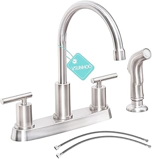 Nickel Kitchen Faucet with Sprayer