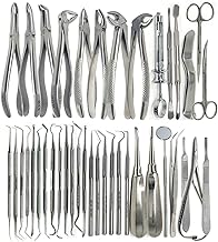 Premium Grade 80 Pcs Dental Extraction Extracting Scalers Forceps Elevators Oral Instruments Set Kit