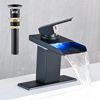 LED Black Waterfall Faucet