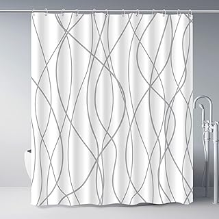 Punkray Striped Polyester Shower Curtain