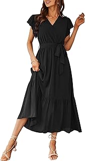 Boho Floral Maxi Wrap Dress