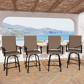 MFSTUDIO Swivel Outdoor Barstools
