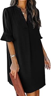 QACOHU V Neck Summer Dress