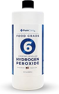 PureCareRx | Hydrogen Peroxide 6 Percent | 20 Volume Developer | Hydrogen Peroxide Gallon | 6% Hydrogen Peroxide | 20 Volume Hydrogen Peroxide | 32oz Bottle