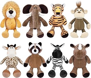 Elcoho Safari Plush Animals Set