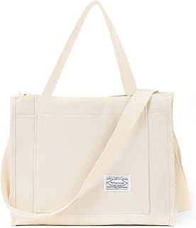 Valleycomfy Corduroy Crossbody Tote