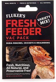Fluker's Fresh Feeder Vac Pack Variety Mix, All Natural and Preservative Free, Great for Insect Eating Reptiles, Birds, Tropical Fish or Small Animals, 0.7 oz