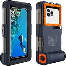 Professional Waterproof Diving Case for Snorkeling, 15M/50FT Underwater Photo & Video Protective Housings with Lanyard for iPhone 16/15/14/13/12Pro Max/XR/XS/X Samsung Galaxy S25/24/23/22 Ultra/Plu