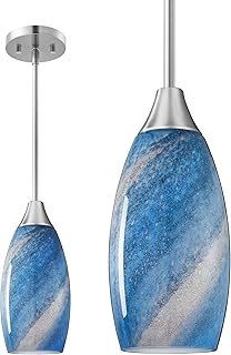 EDISHINE Art Glass Pendant Light