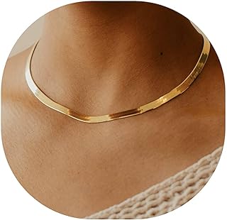 Gold Plated Herringbone Choker
