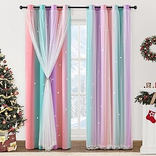 Rainbow Unicorn Kids Curtains