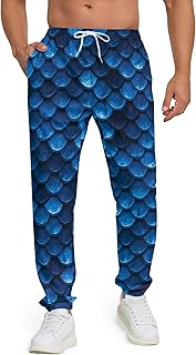 INZVKJLU 3D Printed Joggers