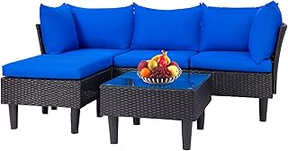 FDW Outdoor Rattan Sectional Set