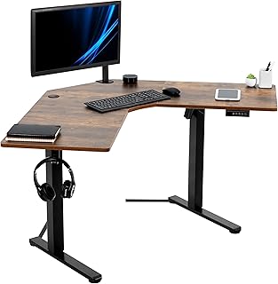 VIVO Electric L-Shaped Standing Desk