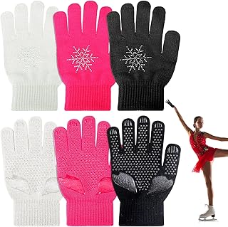 Jiuguva Kids Snowflake Skating Gloves