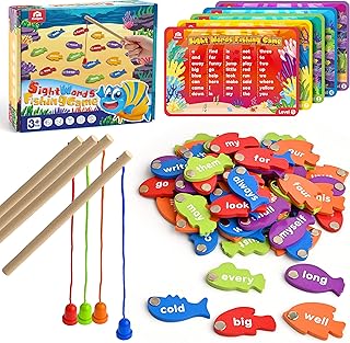 Wooden Magnetic Fishing Word Game