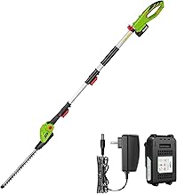 VIVOSUN 20" Cordless Pole Hedge Trimmer, 20V Electric Bush Trimmer with 20” Dual-Action Laser Blade, Adjustable Cutting Head, 0.55" Cutting Capacity, 2.0AH Battery and Fast Charger Included