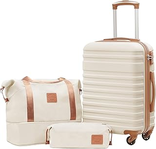 Coolife 3-Piece Wheeled Luggage