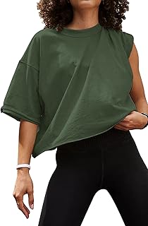 HUGOOME Oversize Workout Crop Top