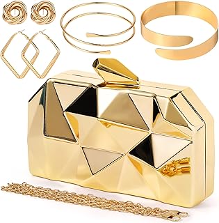 Jadive Metallic Evening Clutch Set