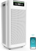 Jafända Air Purifier for Home Large Room 3800 ft², APP & Alexa, Ture HEPA Activated Carbon Air Filter, Smart HEPA Air Purifiers for Office Remove Dust Pollen Smoke Allergies Mold Odors Pet Dander VOCs