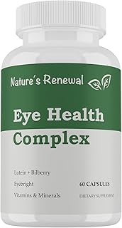 Eye Health Complex Supplement - Lutein, Zeaxanthin, Lycopene, Bilberry, Eyebright, Carotenoids, Macular Support Herbs, Sight Care Vitamins, Vision Antioxidants - 60 Capsules