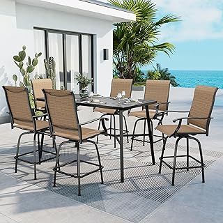 MFSTUDIO 7-Piece Outdoor Bar Set