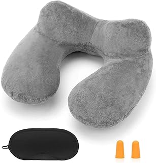 Airplane Inflatable Neck Pillow Set