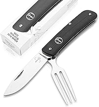 Böker Plus® Tech Tool Fork - noble pocket knife with fork - foldable camping cutlery - design travel cutlery - foldable outdoor cutlery with clip