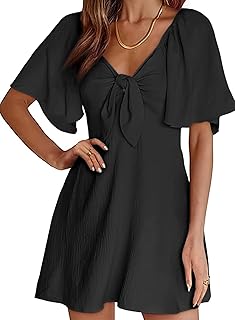 Elegant Bow Tie Mini Dress