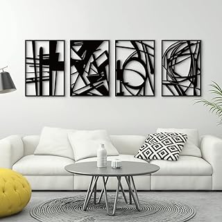 Glamativity Abstract Metal Wall Art