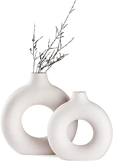 Boho Donut Ceramic Vase Set