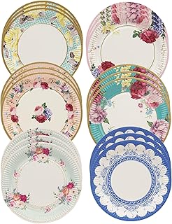 Vintage Floral Tea Party Plates