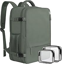 Large Expandable Travel Backpack for Men and Women, 17 Inch Laptop, Waterproof, Casual, College Bookbag, Backpack for Women, as Person Item Flight Approved