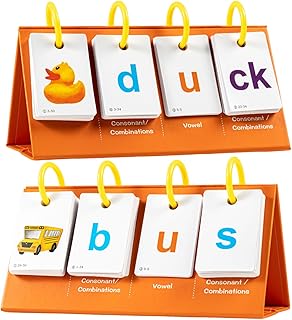 Phonics Flash Cards Learn to Read CVC Word Builder Games, Sight Words Games for Kindergarten Classroom Supplies, Preschool Phonics Learning Activity, Special Education Speech Therapy Toys