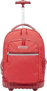 Travelers Club Red Rolling Backpack