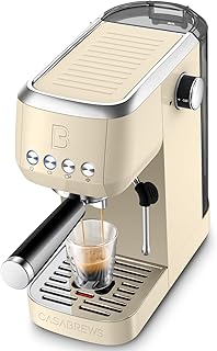CASABREWS 3700 Essential Espresso Machine 20 Bar, Stainless Steel Coffee Maker with Steam Milk Frother, Espresso Coffee Machine Cappuccino Latte Machine with 43.9oz Removable Water Tank, Creamy