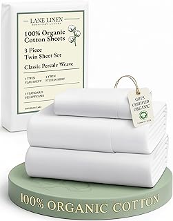 LANE LINEN Organic Twin Sheets