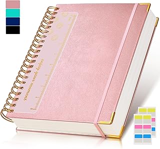 Pink Leather Hardcover Spiral Journal