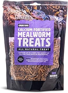 Fluker's All-Natural Calcium Fortified Mealworm Treat - 3oz,(0)