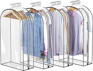 Clear Gusseted Garment Bags 4-Pack