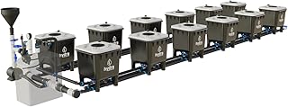 Hydramax Professional Deep Water Culture Systems for Growing Fruits, Veggies, and Medicinal Herbs; Everything You Need to Start Your hydroponic Garden Journey (2 Row - 12 Bucket)