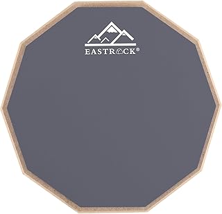 EASTROCK 8 Inches Practice Drum Pad, Double Sided Slient Drum Pad, Silicone Dumb Drum for Beginners,Gray