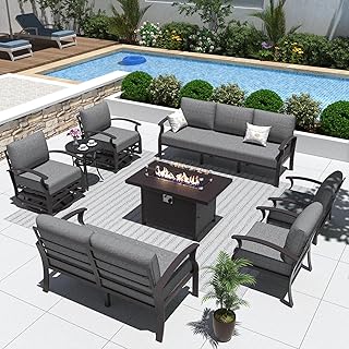 ALAULM 9-Seat Fire Pit Set