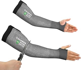 Schwer AIR-SKIN ANSI A6 Cut Resistant Arm Sleeves for Men & Women S903, Non-PFAS Arm Protectors for High Risk Work, UPF50+ UV Protection Cooling Gardening Sleeves for Farming, Lightweight, Breathable