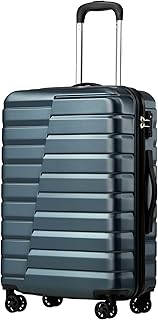 Coolife Teal Carry-On Suitcase